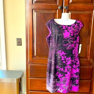 Lovely purple and black  Wisp dress - NwT -Size 12P